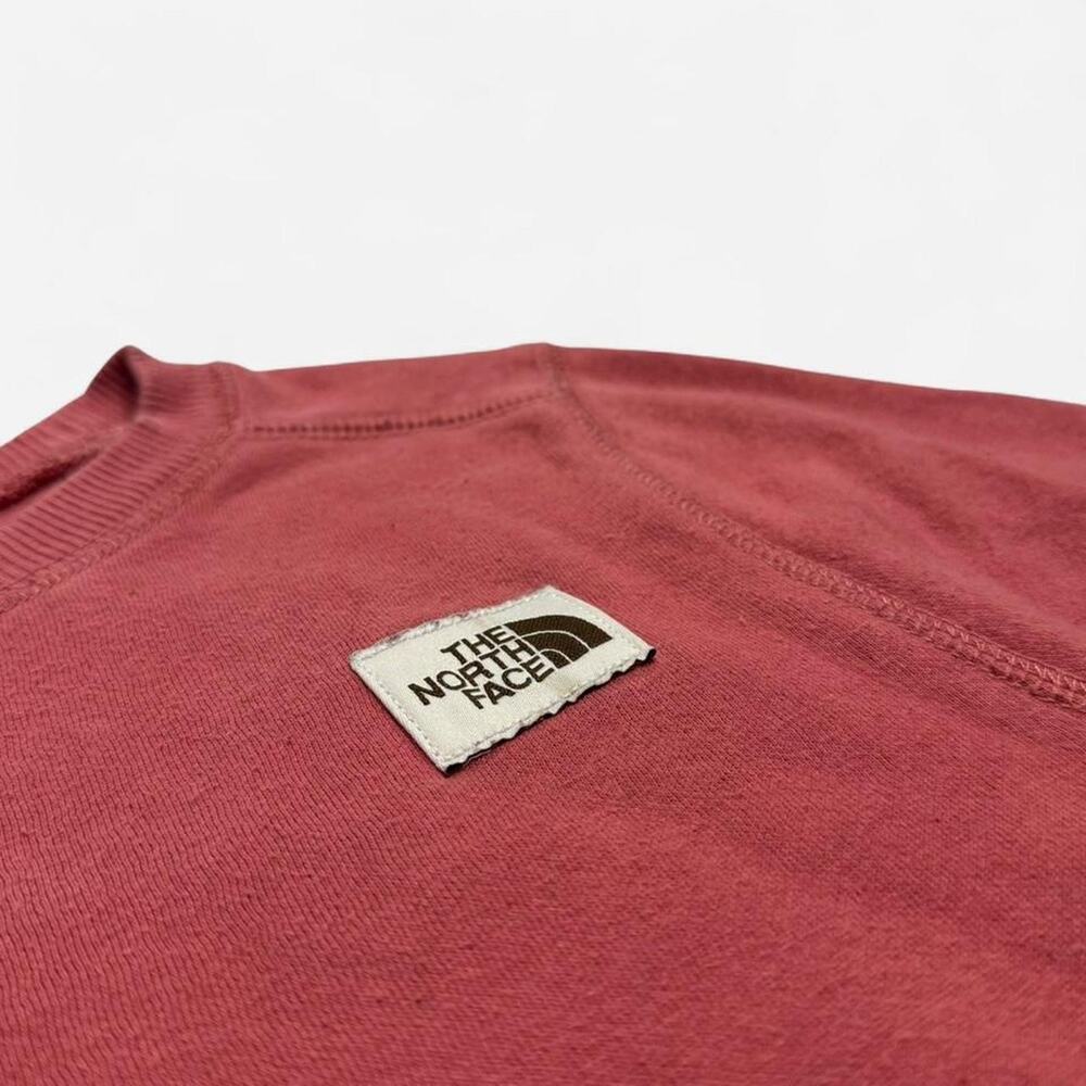 The North Face Youth Crewneck Sweatshirt Pullover Pink Fleece Size Large 14/16 - Picture 3 of 5